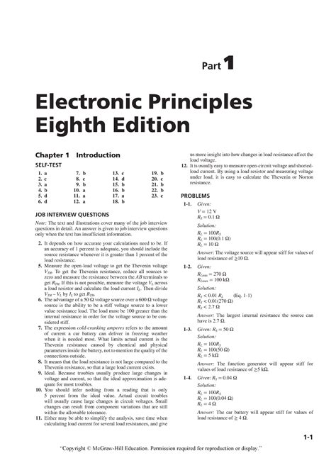Solution Manual For Electronic Principles 8th Edition by  .